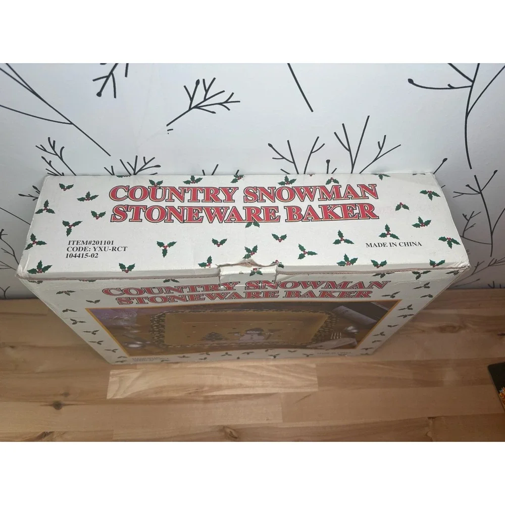LTD Commodities Country Snowman Stoneware Baker Rectangular Casserole Dish 13x9